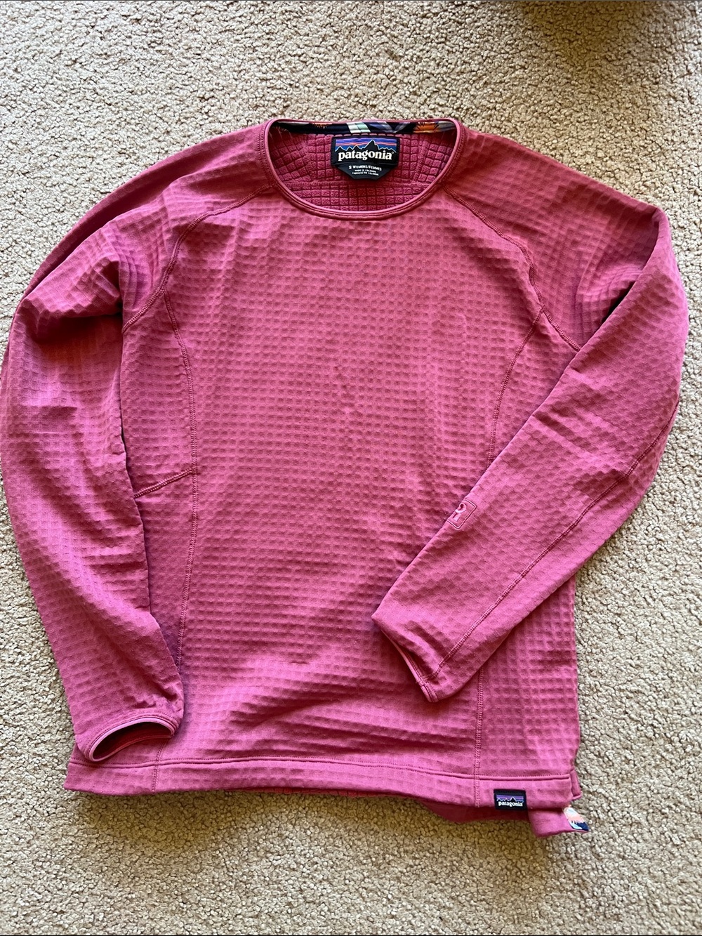 Patagonia Women’s Waffle Thermal Crew - Rose